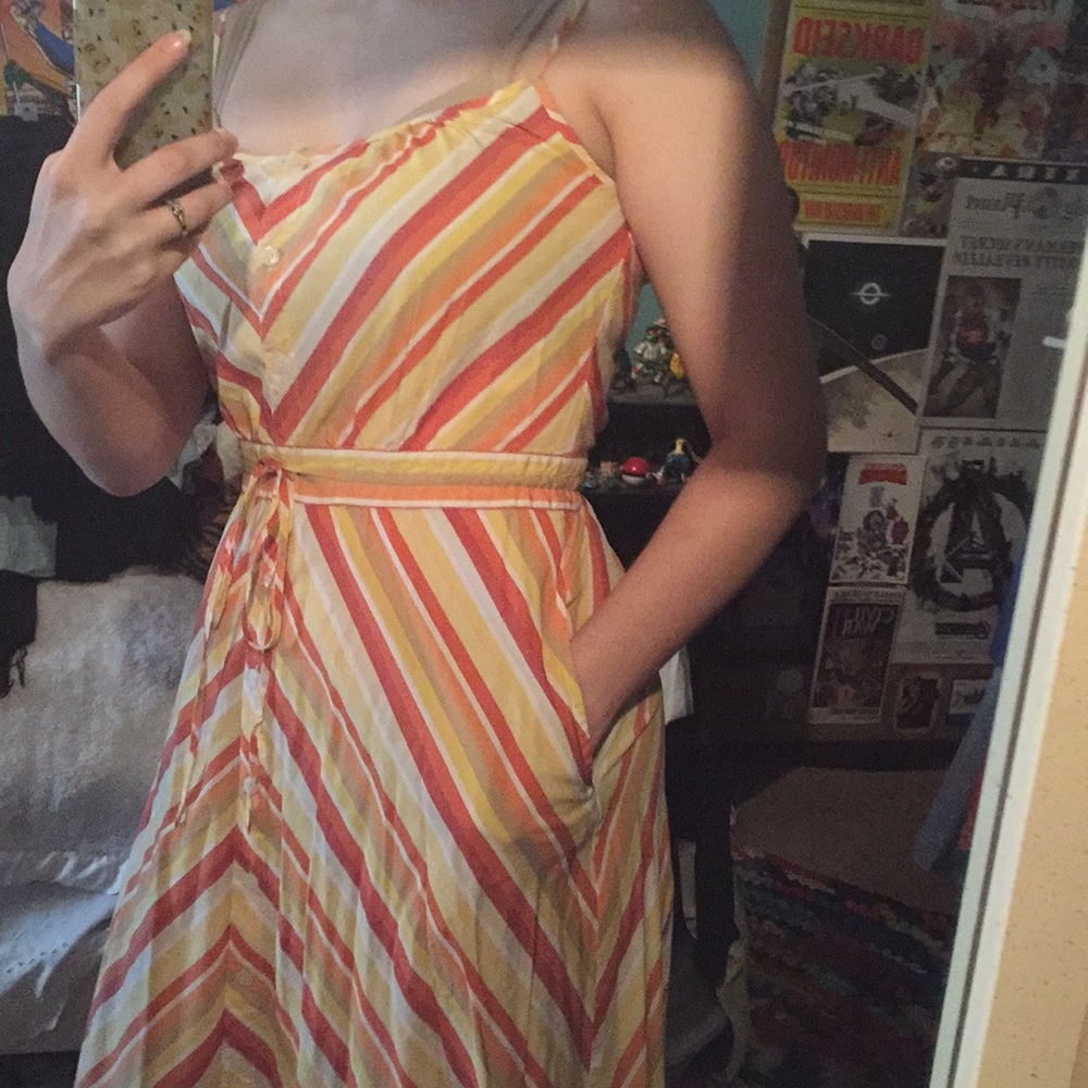 Striped chevron sun dress